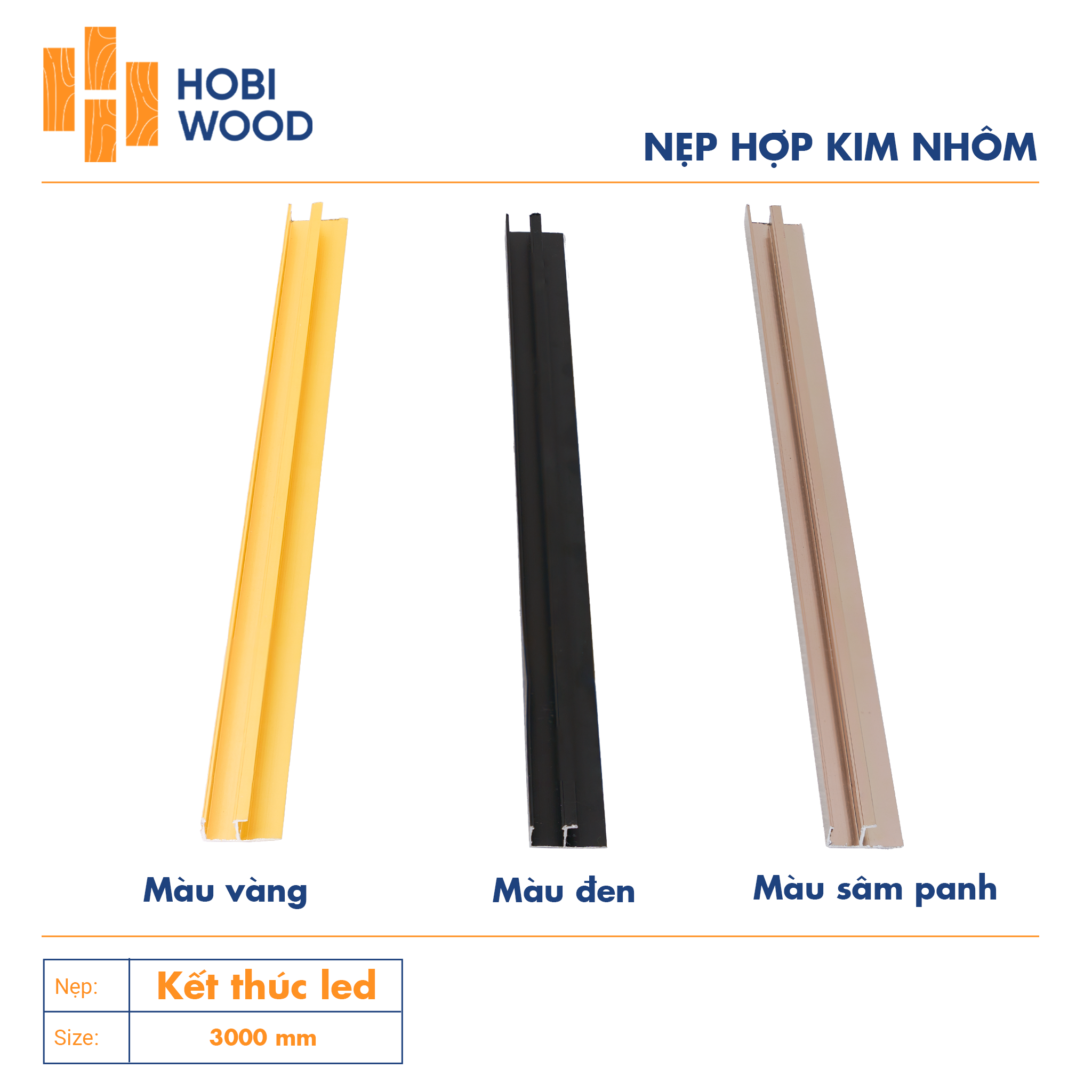 Nẹp nhôm trang trí kết thúc LED