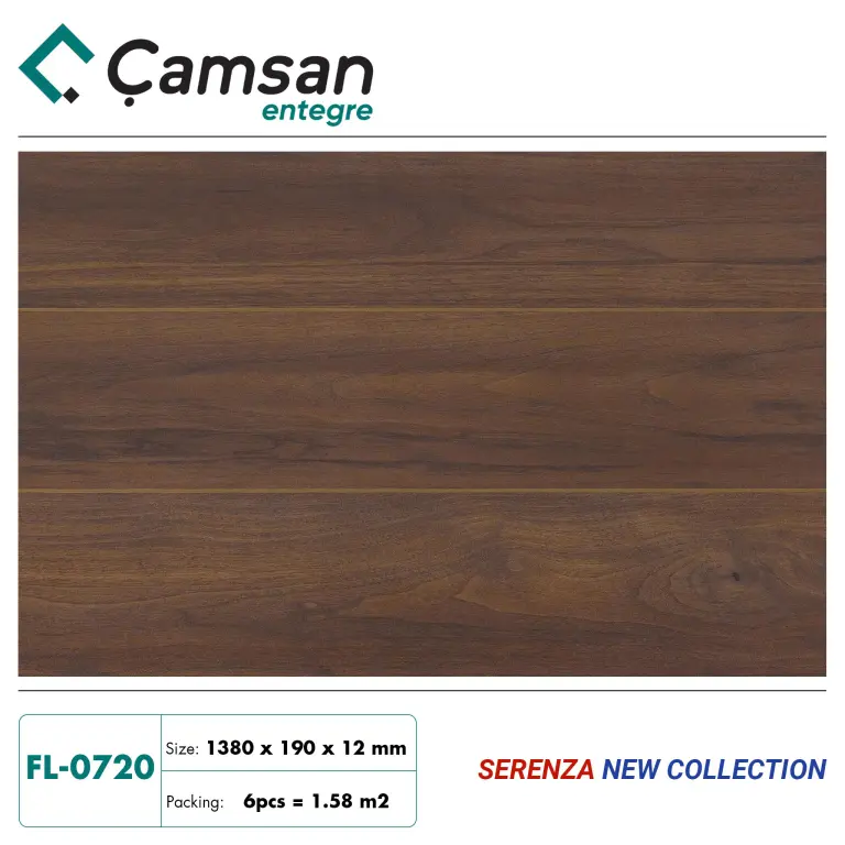 Sàn gỗ Camsan 12mm Serenza Hèm V FL0720