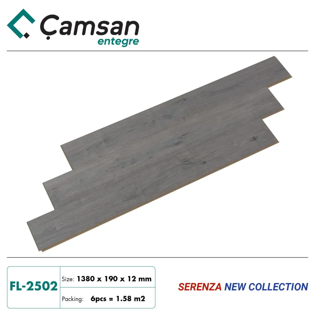 Sàn gỗ Camsan 12mm Serenza Hèm V FL2502