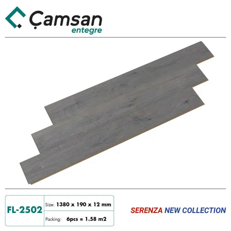 Sàn gỗ Camsan 12mm Serenza Hèm V FL2502