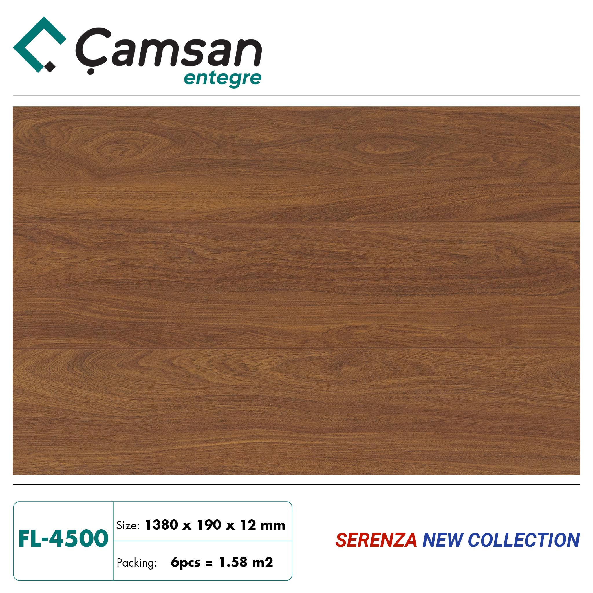 Sàn gỗ Camsan 12mm Serenza Hèm V FL4500