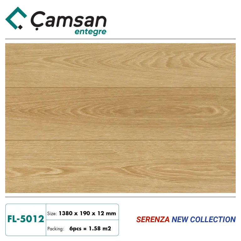Sàn gỗ Camsan 12mm Serenza Hèm V FL5012