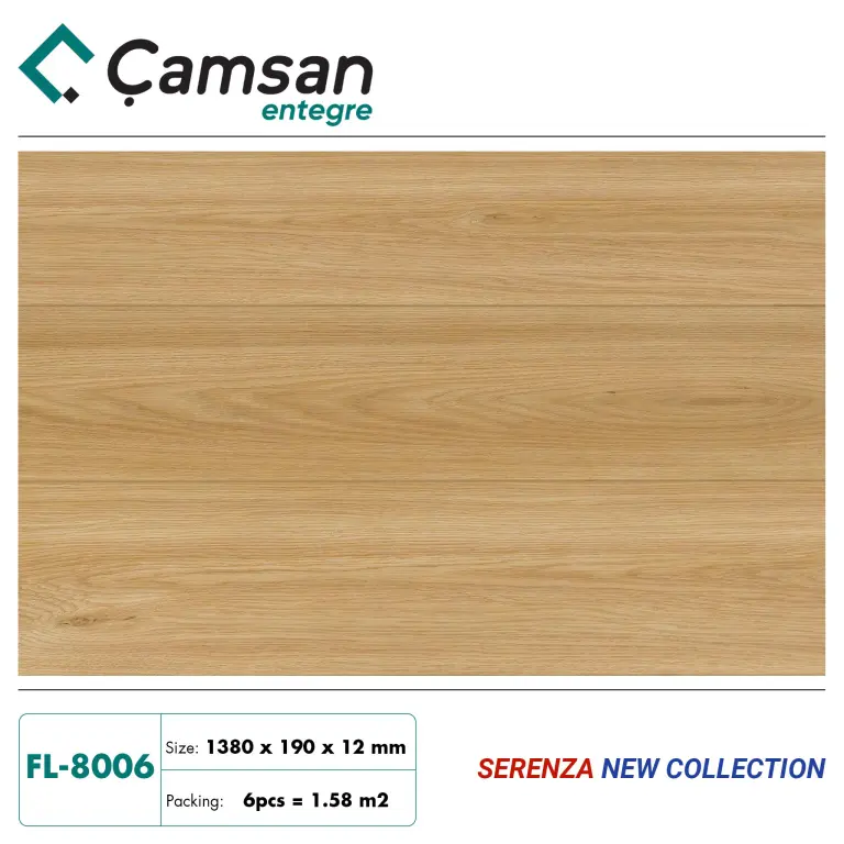 Sàn gỗ Camsan 12mm Serenza Hèm V FL8006