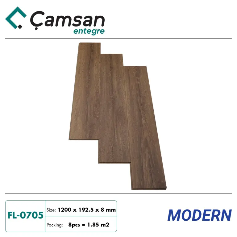 Sàn gỗ Camsan 8mm Hèm V Aqua FL0705