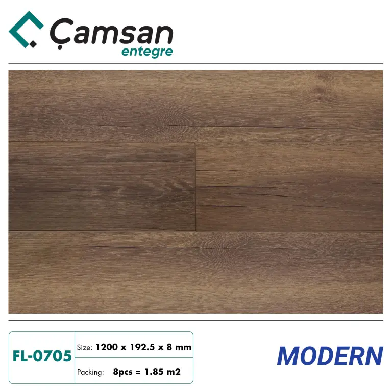 Sàn gỗ Camsan 8mm Hèm V Aqua FL0705