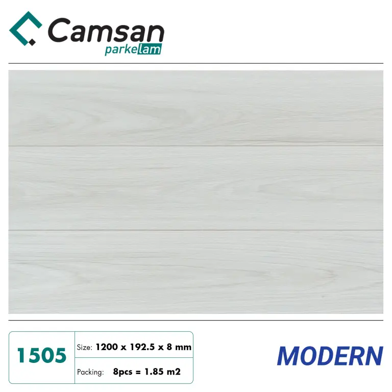 Sàn gỗ Camsan 8mm Hèm V Aqua 1505