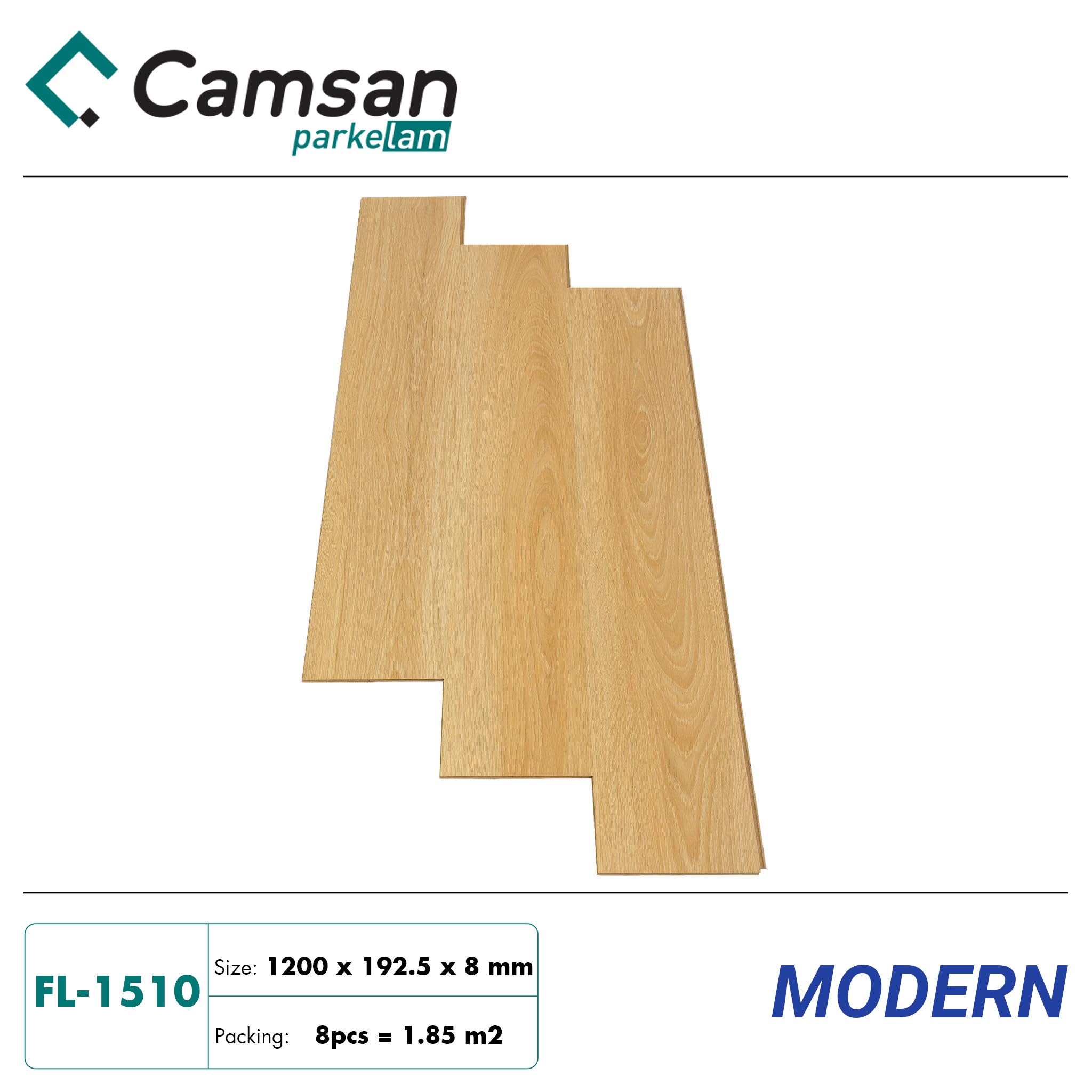 Sàn gỗ Camsan 8mm Hèm V Aqua FL1510