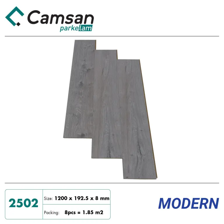 Sàn gỗ Camsan 8mm Hèm V Aqua 2502