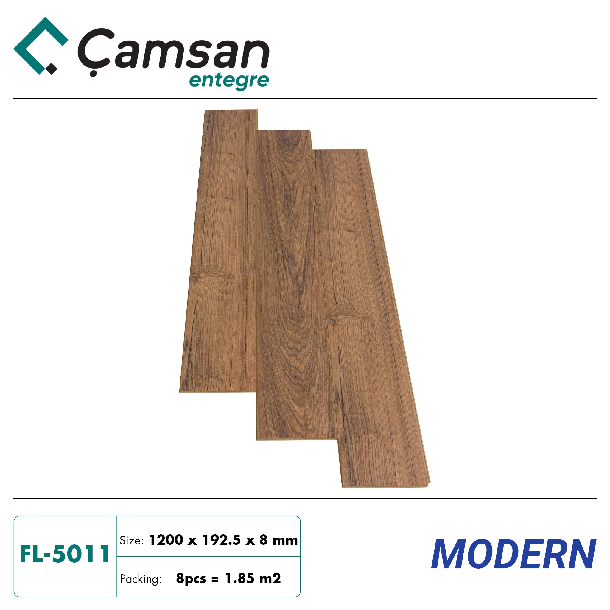 Sàn gỗ Camsan 8mm Hèm V Aqua FL5011