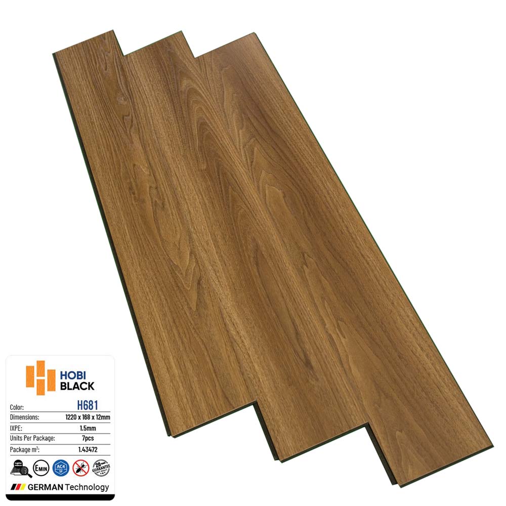 Sàn gỗ Hobi Black 12mm H681
