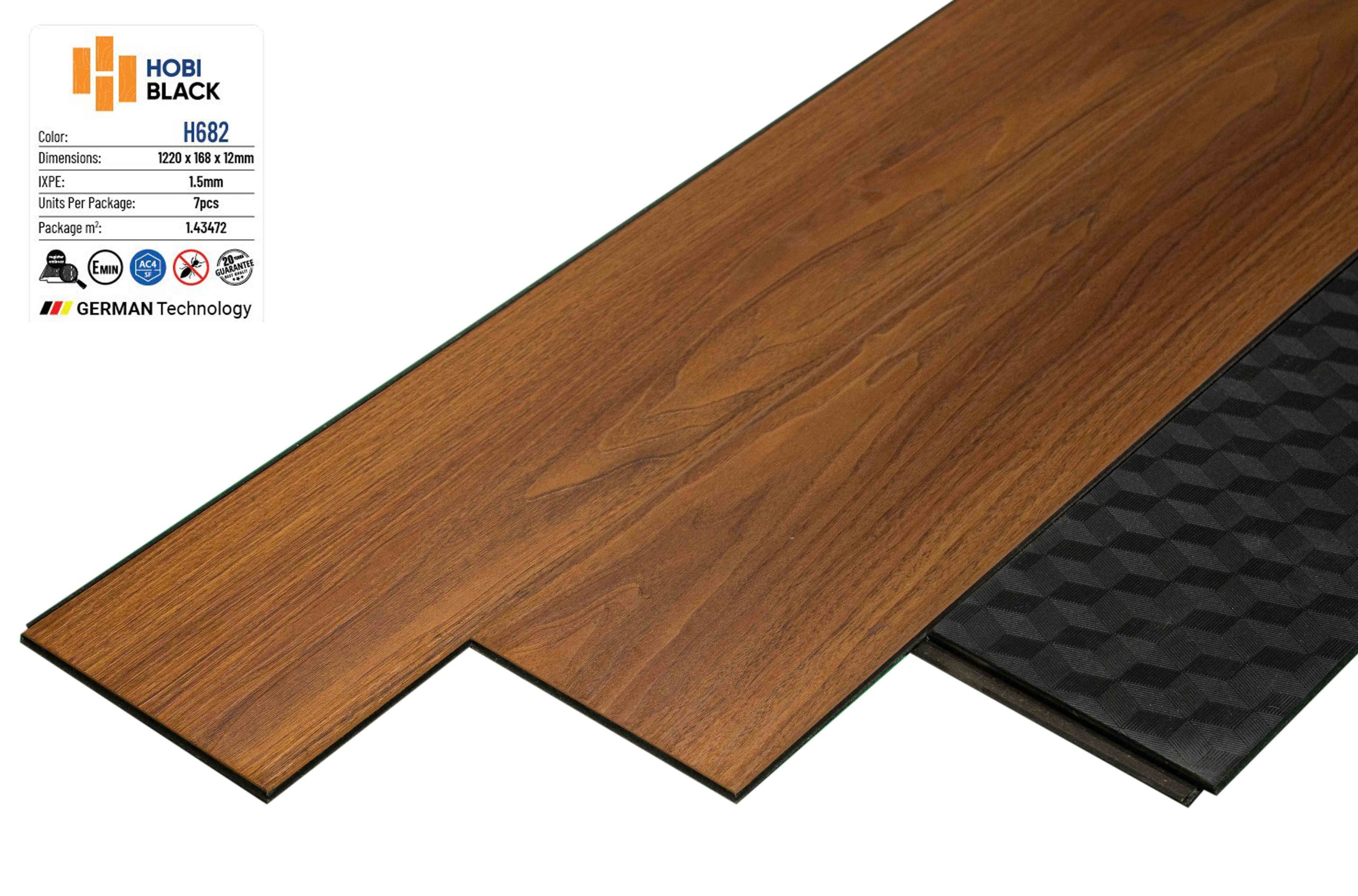 Sàn gỗ Hobi Black 12mm H682