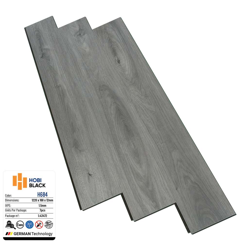 Sàn gỗ Hobi Black 12mm H684