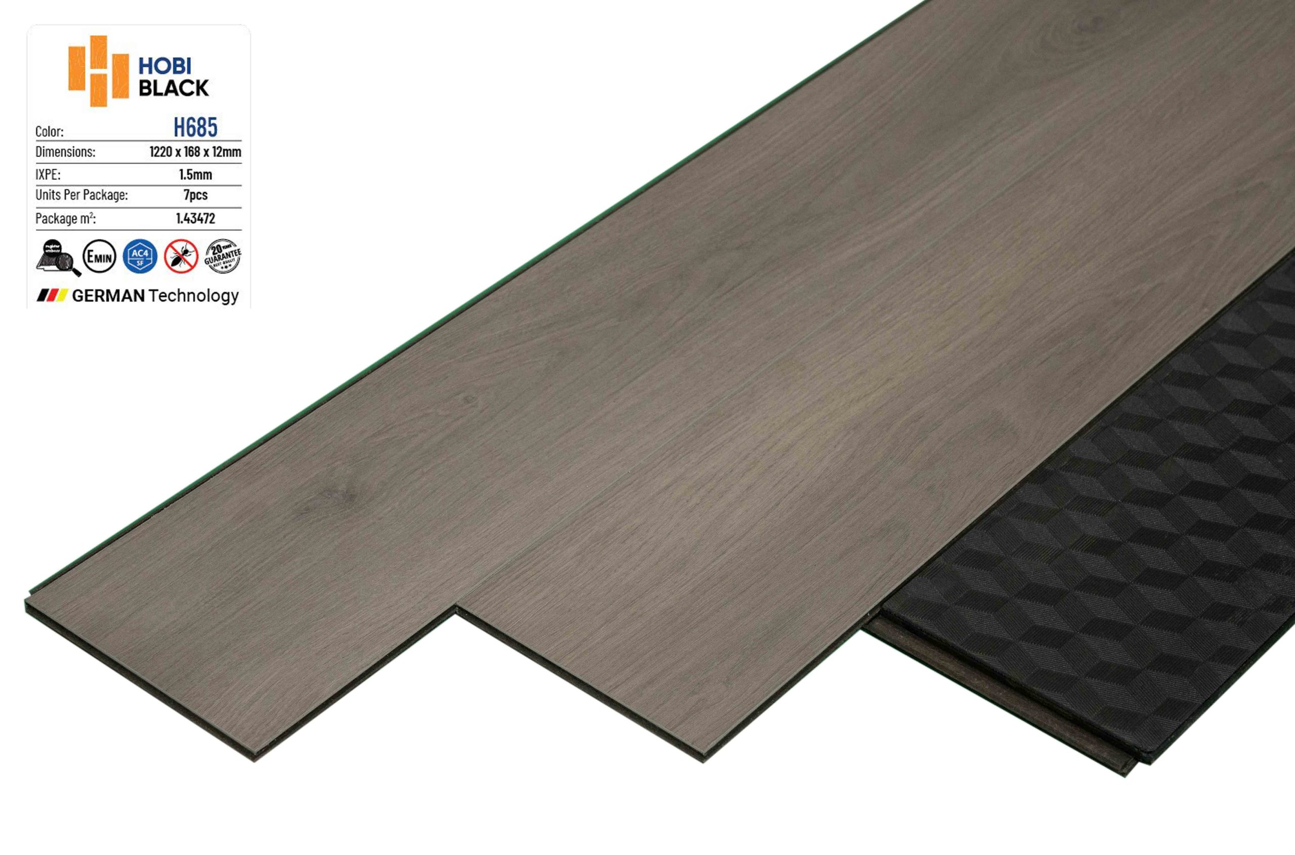 Sàn gỗ Hobi Black 12mm H685