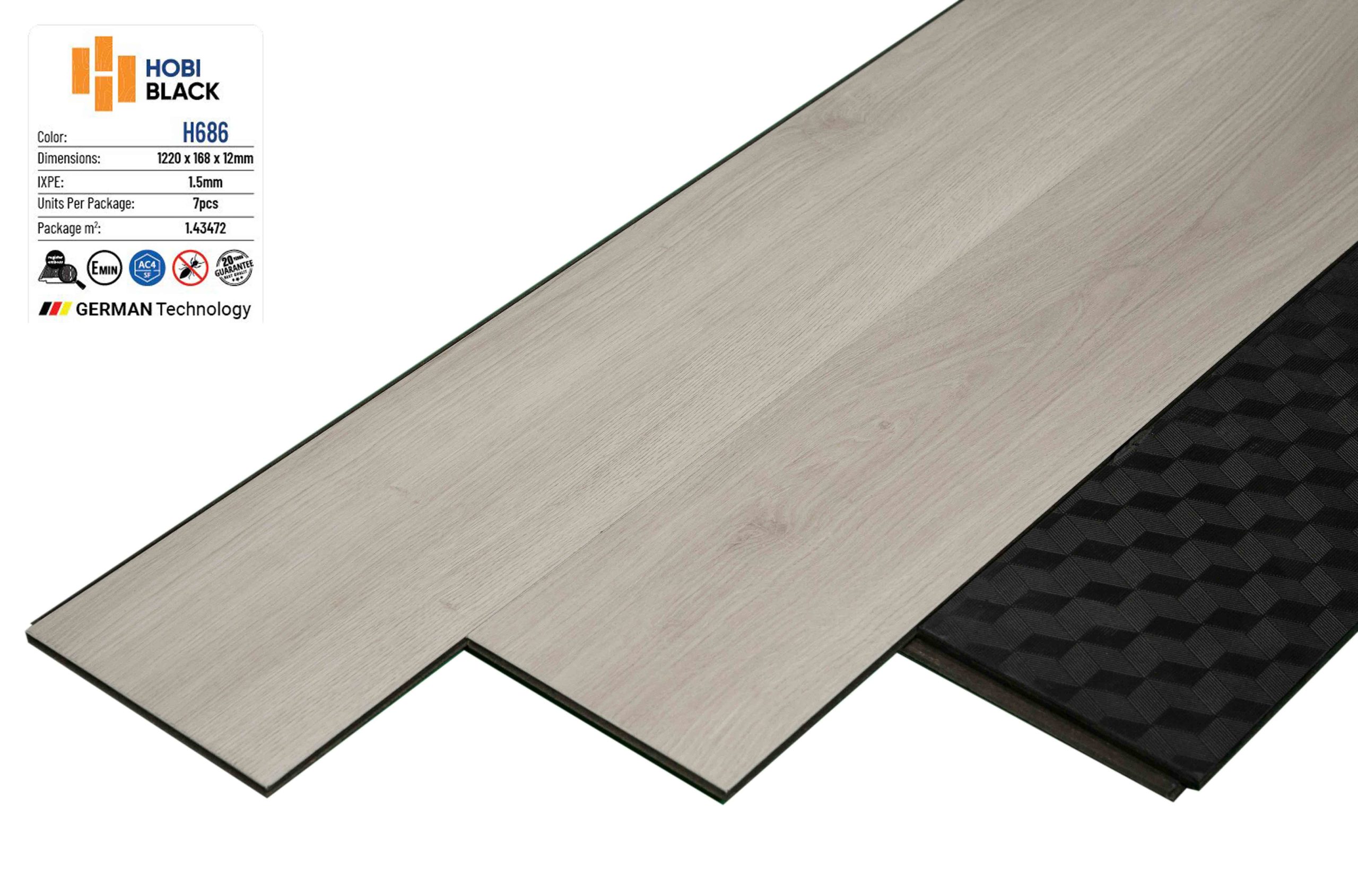 Sàn gỗ Hobi Black 12mm H686