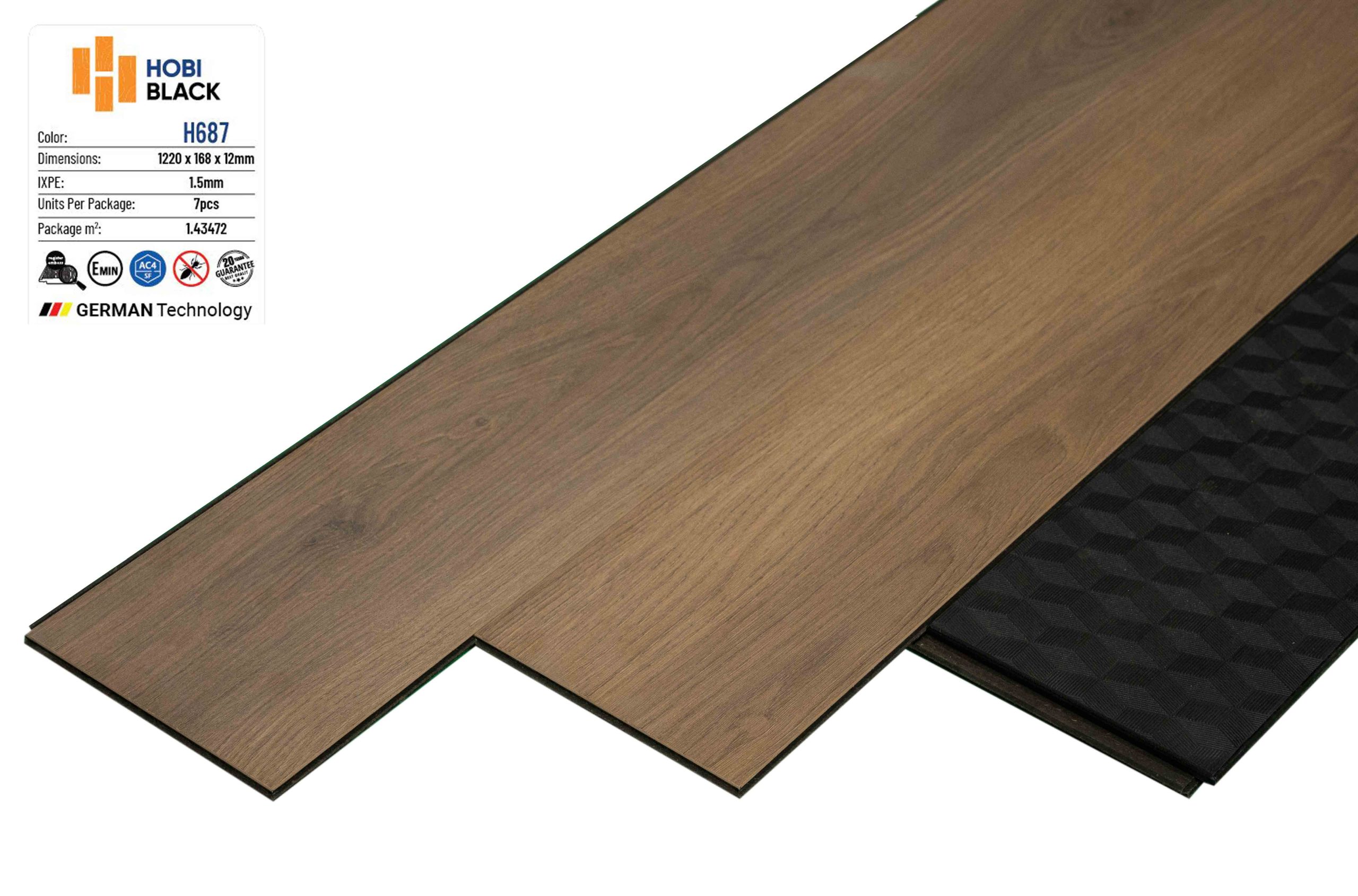 Sàn gỗ Hobi Black 12mm H687