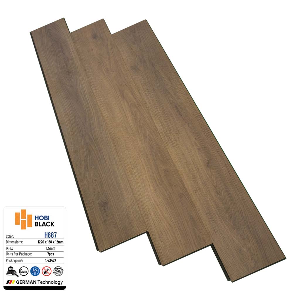 Sàn gỗ Hobi Black 12mm H687