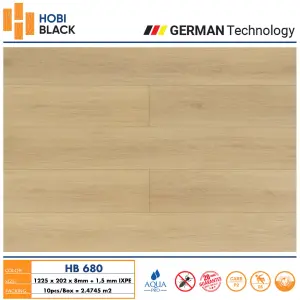 Sàn gỗ Hobi black 8mm HB680