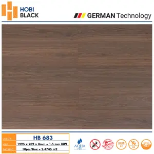 Sàn gỗ Hobi black 8mm HB683