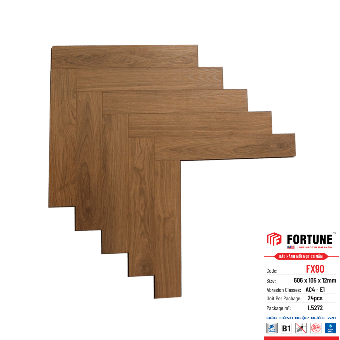 Sàn gỗ xương cá Fortune 12mm FX90