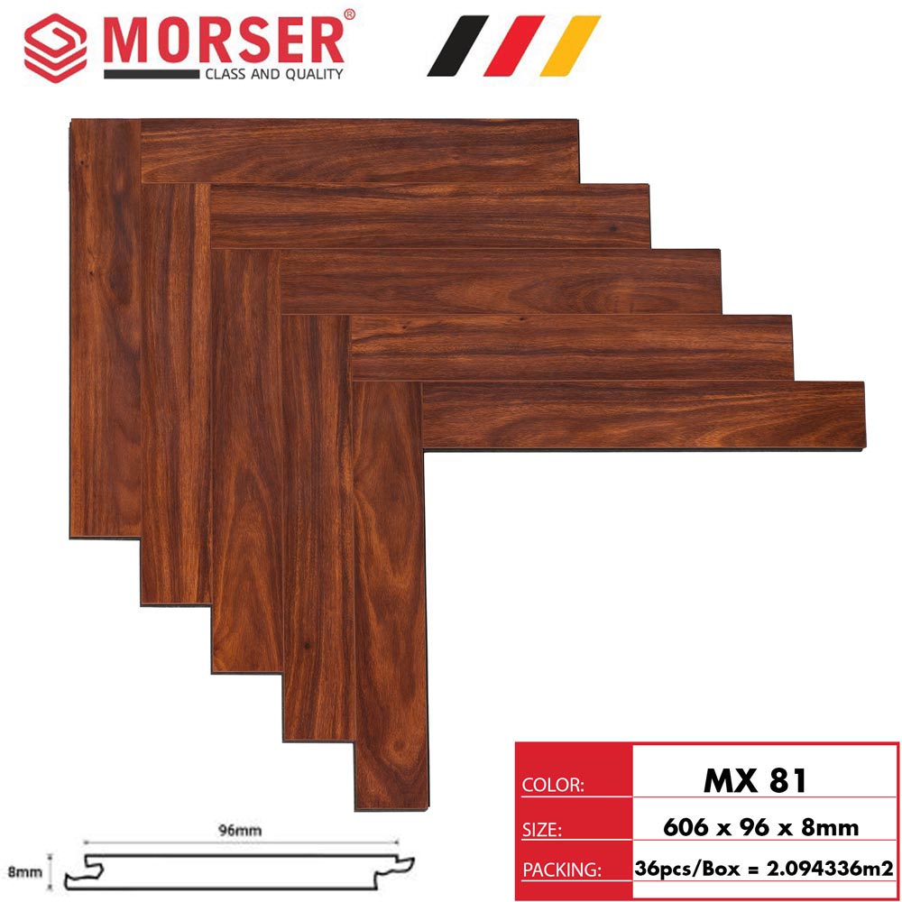 Sàn gỗ xương cá Morser 8mm MX81