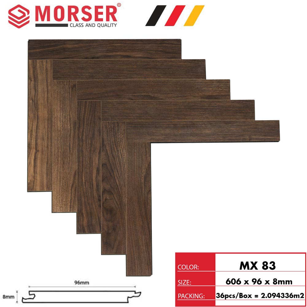 Sàn gỗ xương cá Morser 8mm MX83