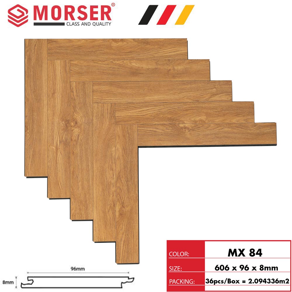 Sàn gỗ xương cá Morser 8mm MX84