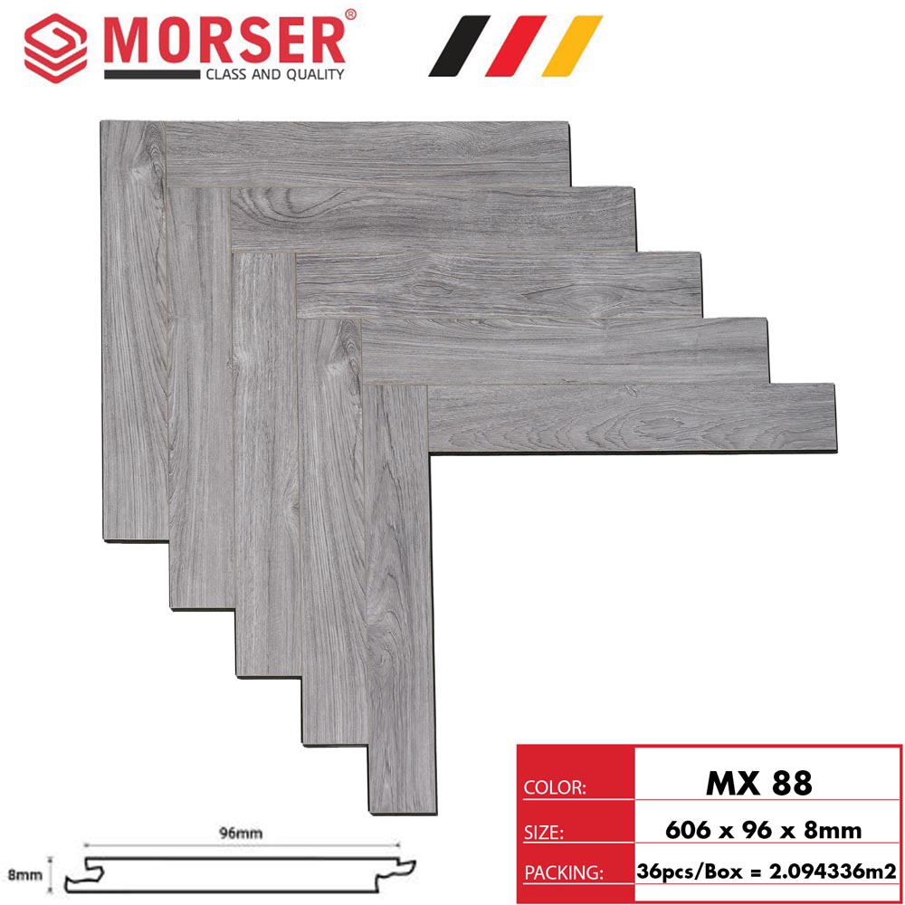 Sàn gỗ xương cá Morser 8mm MX88