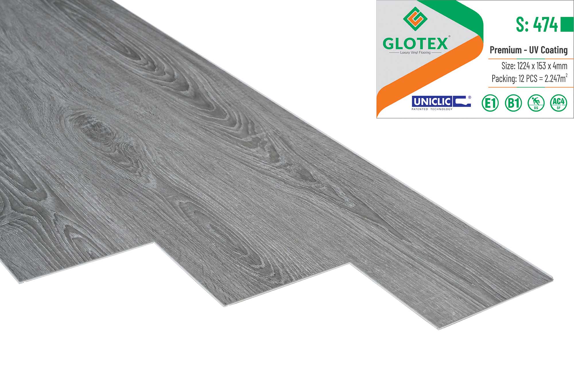 Sàn nhựa Glotex 4mm S474