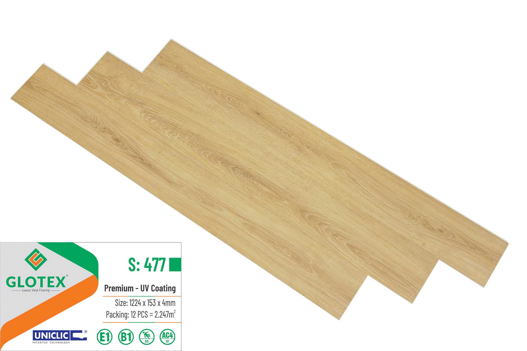 Sàn nhựa Glotex 4mm S477