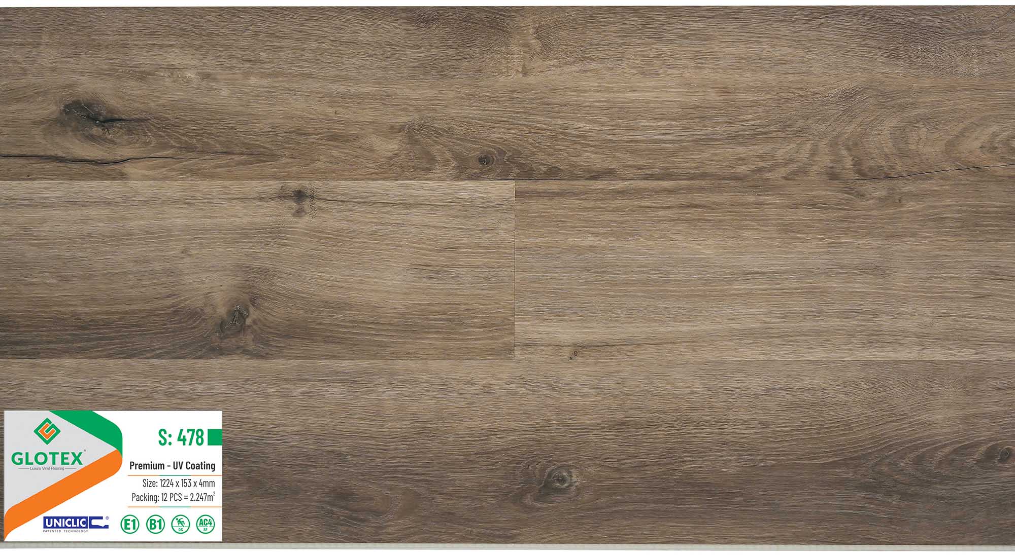 Sàn nhựa Glotex 4mm S478