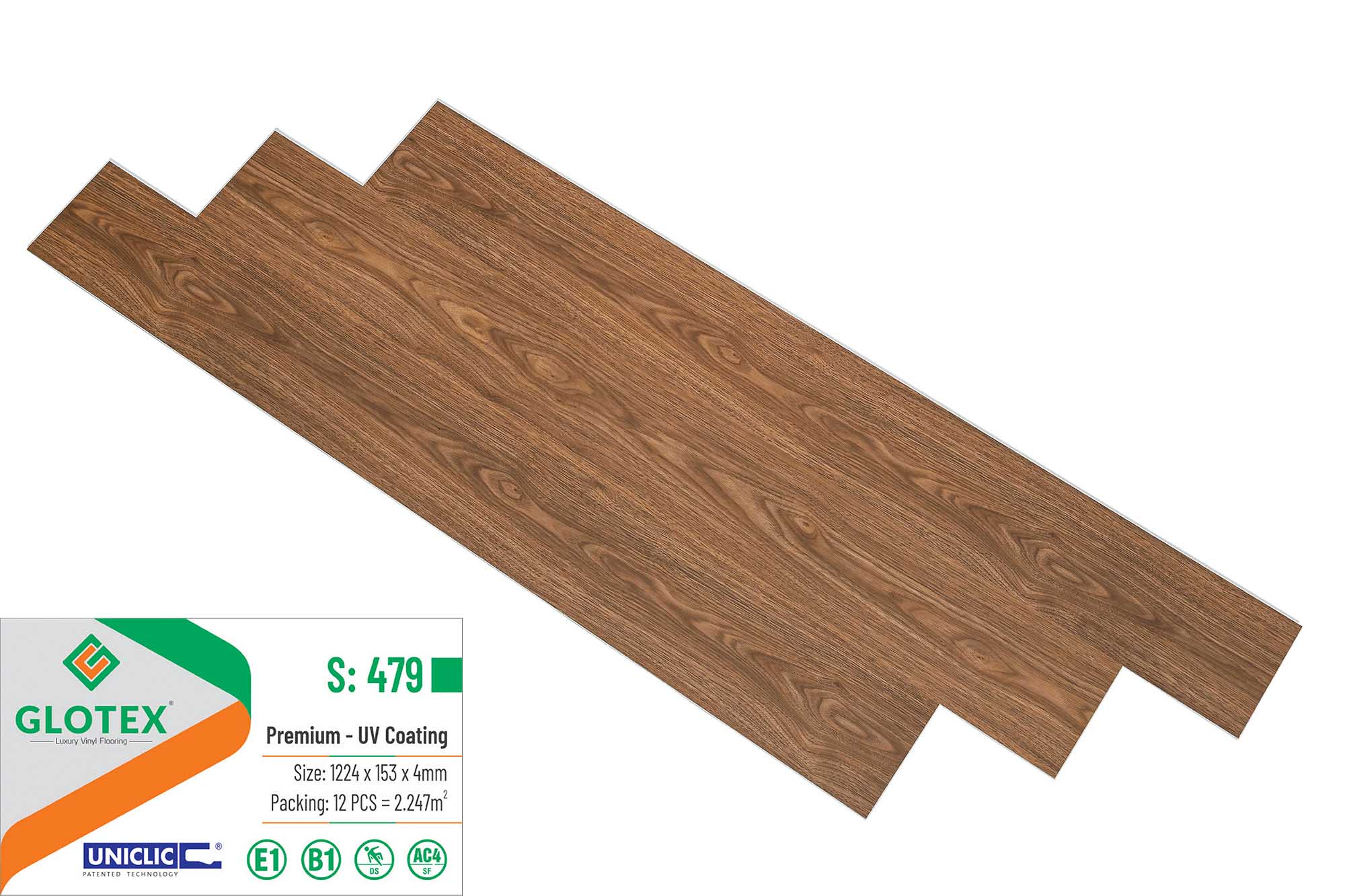 Sàn nhựa Glotex 4mm S479