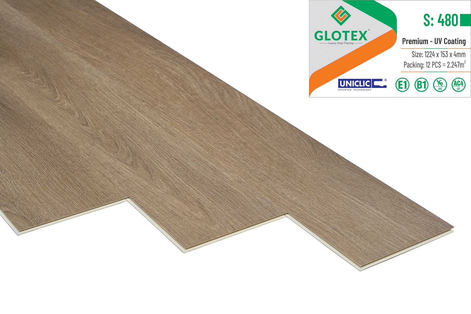 Sàn nhựa Glotex 4mm S480