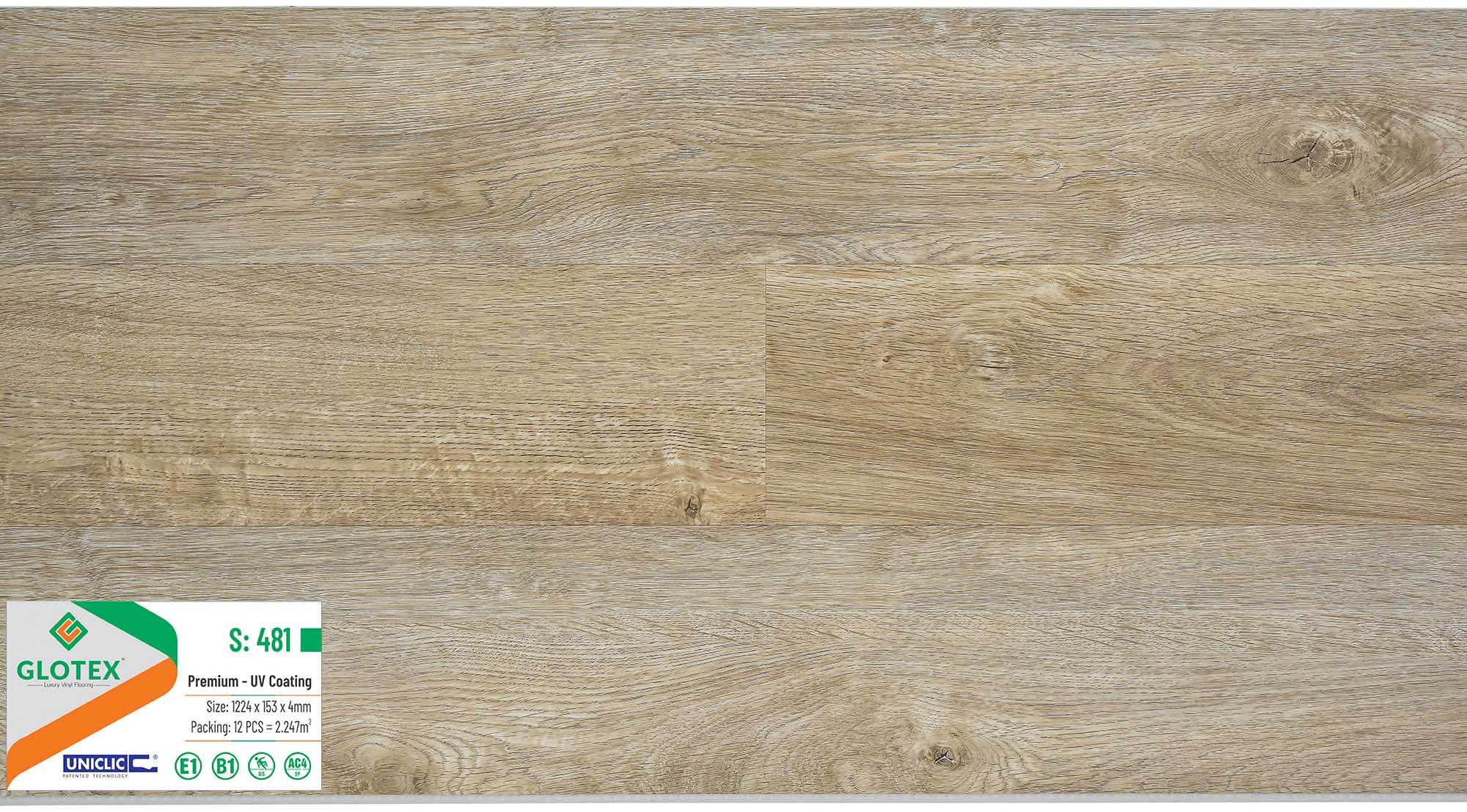 Sàn nhựa Glotex 4mm S481