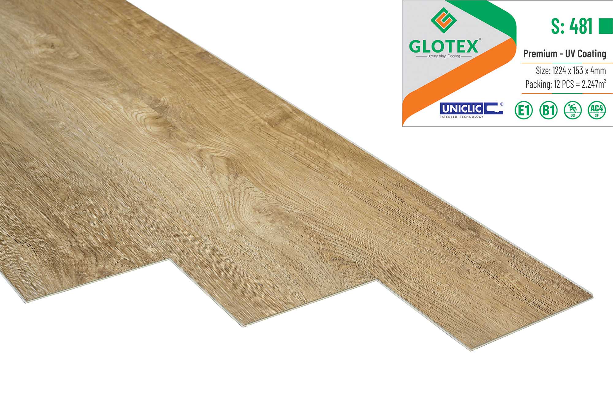 Sàn nhựa Glotex 4mm S481