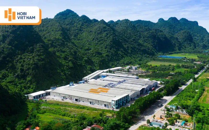 Nhà máy Hobi có diện tích 20 ha, sở hữu vị trí thuận lợi cho việc phân phối sản phẩm