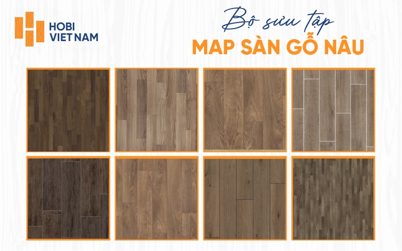 Map sàn gỗ nâu