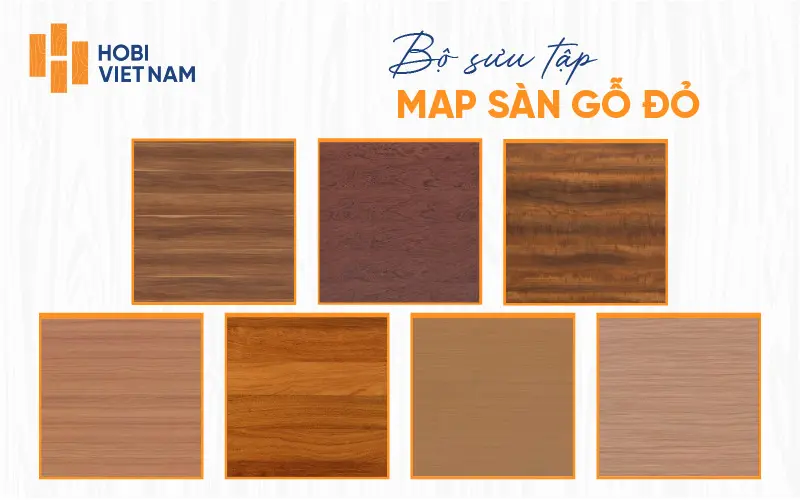 Map sàn gỗ đỏ
