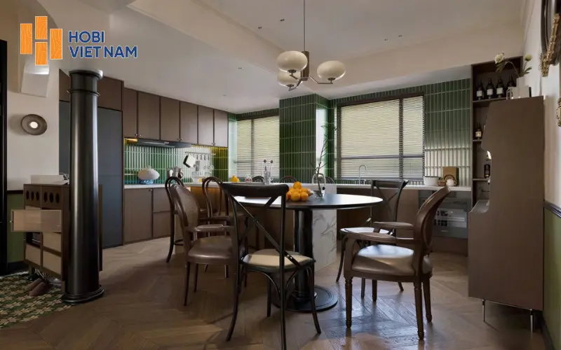 Mẫu sàn gỗ cao cấp cho nhà bếp