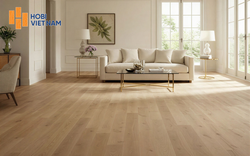 Mẫu sàn gỗ tông màu nhẹ nhàng