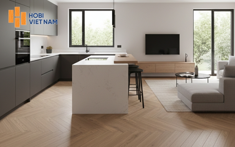 Sàn gỗ công nghiệp cốt đen chất lượng cao