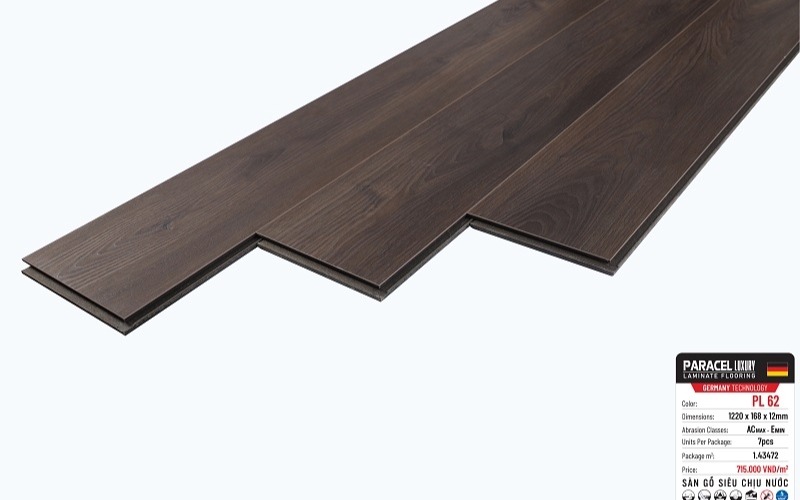 Sàn gỗ Paracel Luxury cốt đen màu nâu sẫm