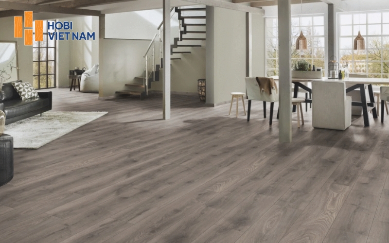 Sàn gỗ Binyl Pro cốt đen có khả năng chống nước lên đến 99 giờ