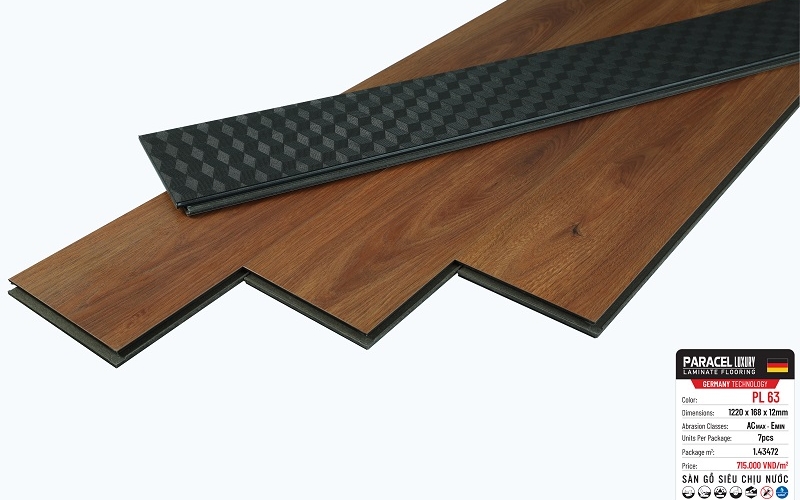 Sàn gỗ Paracel Luxury cốt đen tone nâu trầm