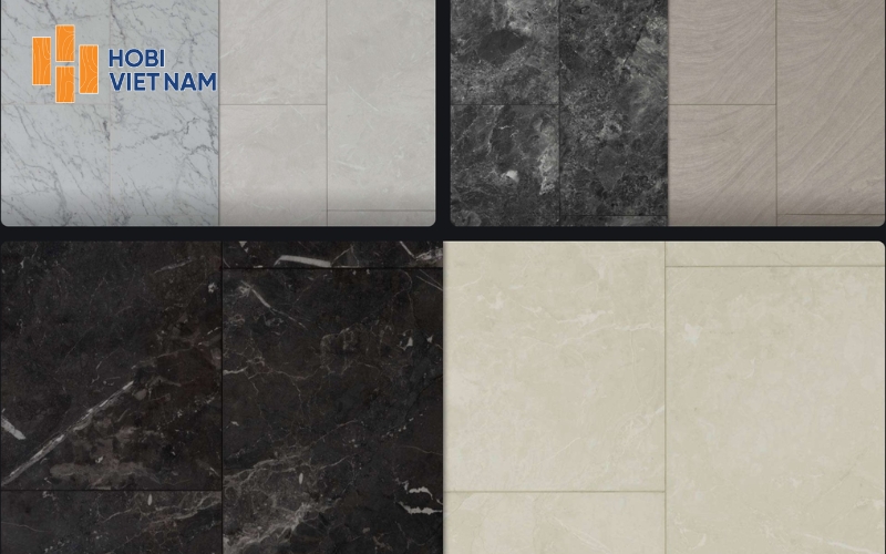 Bảng màu sàn gỗ hiệu ứng vân đá