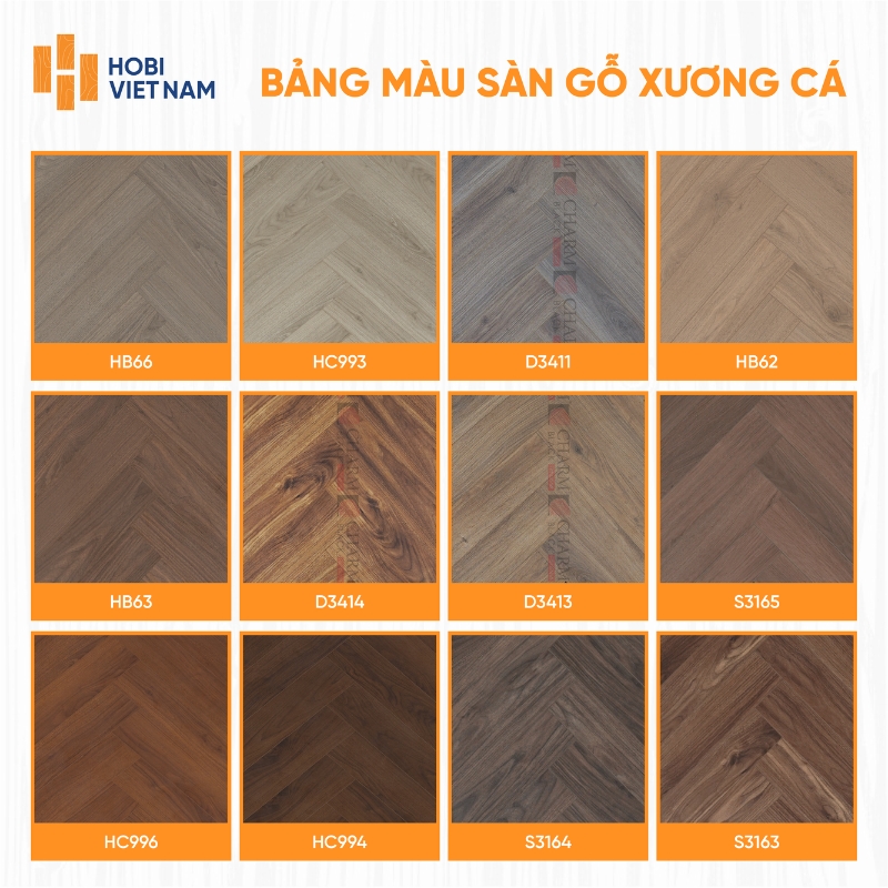 Màu sàn gỗ xương cá