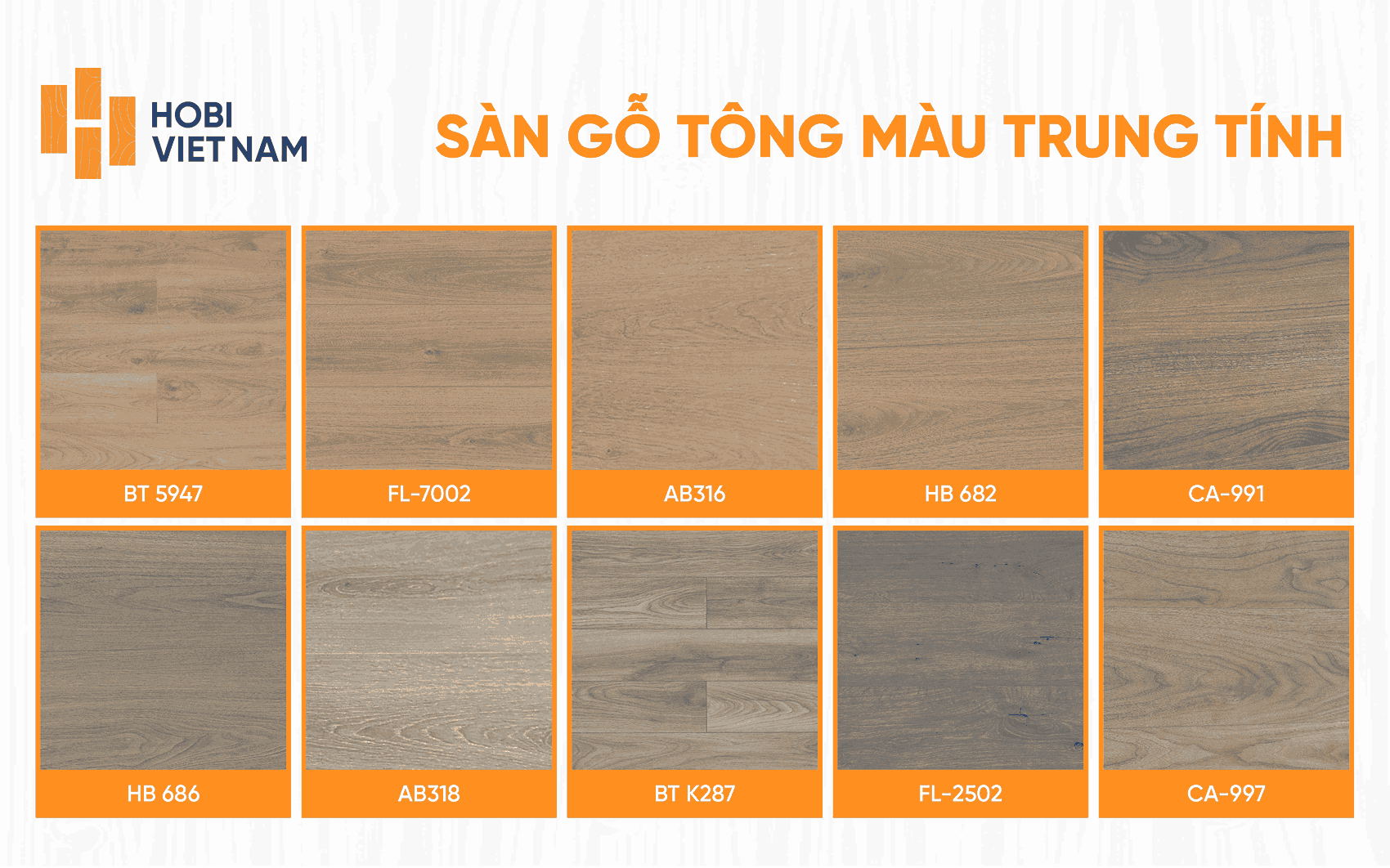 Một số mẫu màu sàn gỗ trung tính được ưa chuộng