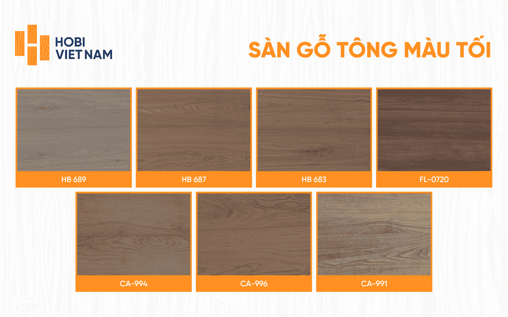 Một số màu sàn gỗ tông tối phổ biến