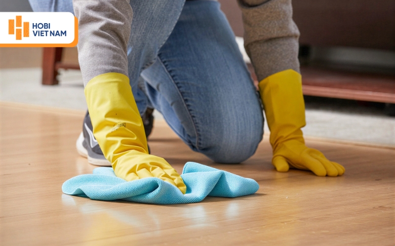 Dùng khăn khô lau sạch ngay trong vòng 1 giờ đầu tiên