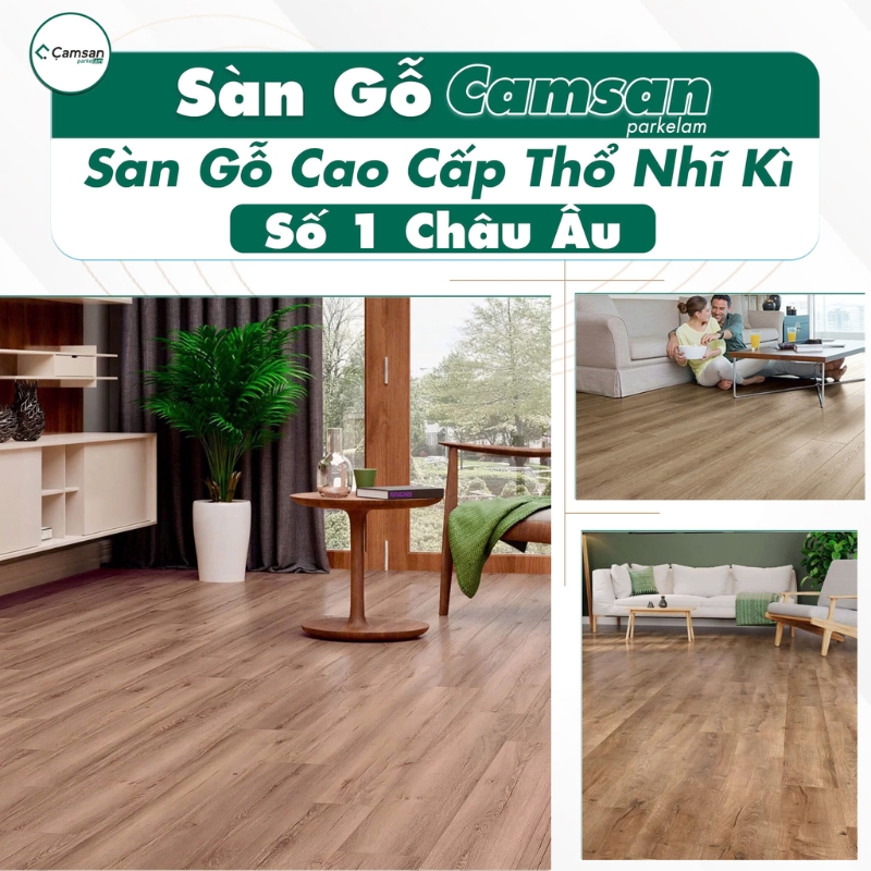 Sàn gỗ Camsan nổi tiếng với khả năng chịu nước vượt trội lên đến 1440 giờ