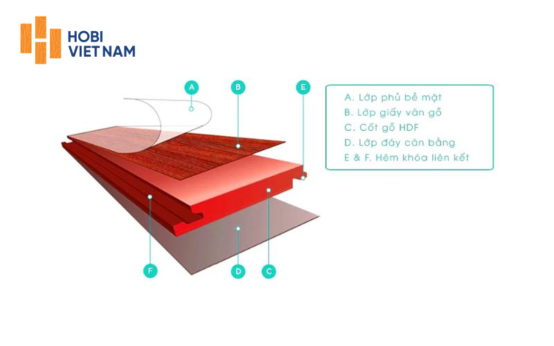 Cấu tạo 4 lớp của sàn gỗ Charm Wood